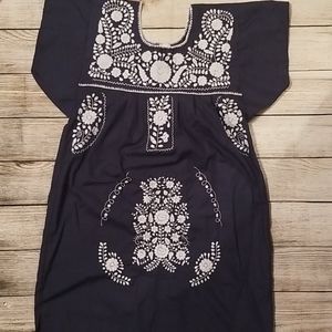 Authentic Embroidered Mexican Peasant Dress